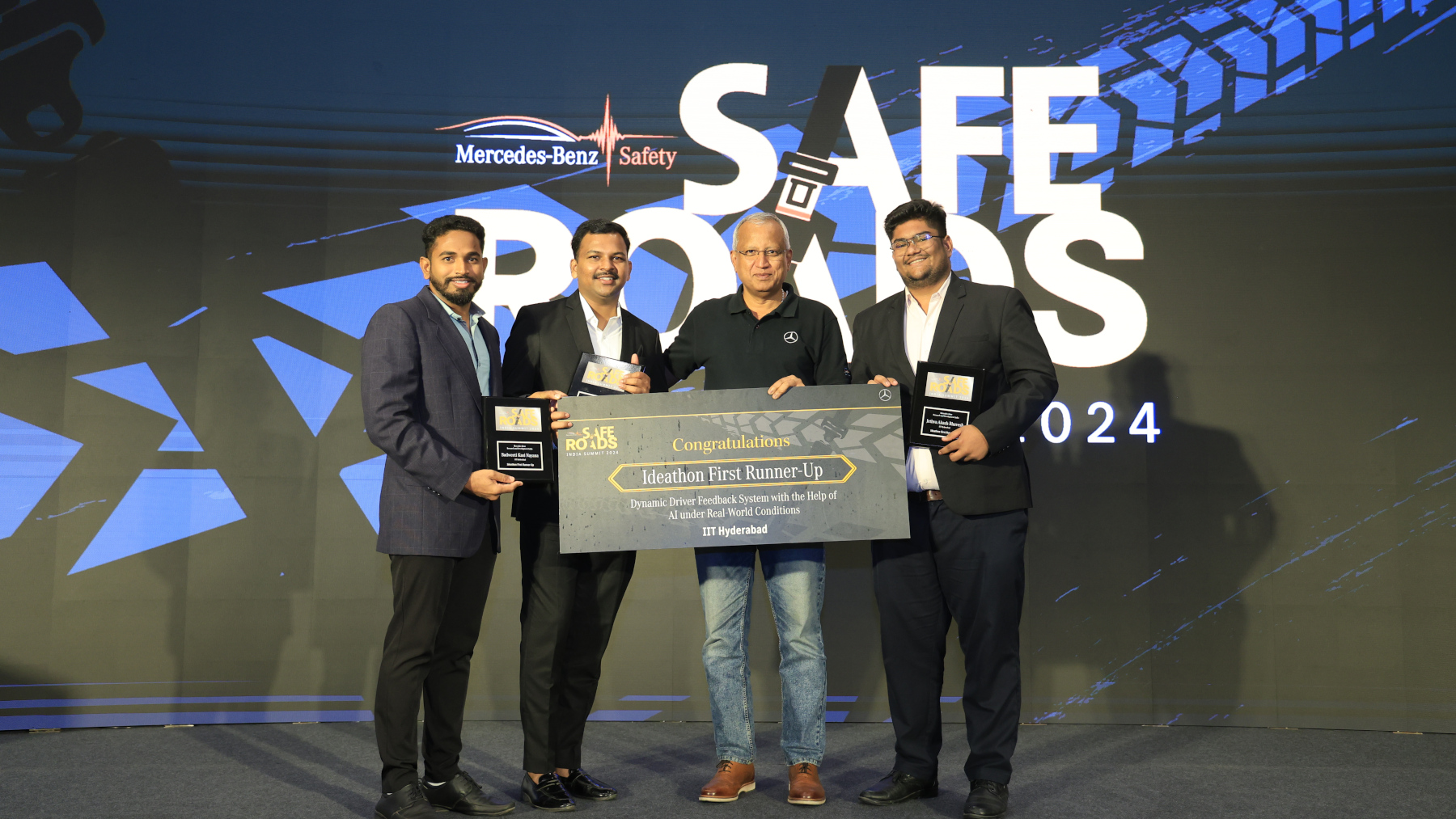 Team Drive Sense AI from IIT Hyderabad Shines at Safe Roads India Ideathon 2024